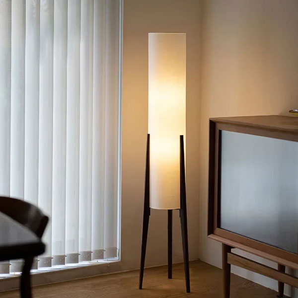 luminaire japonais en bois naturel