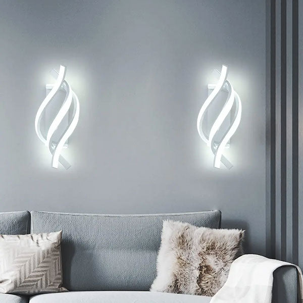 Applique LED Blanche en spirale 