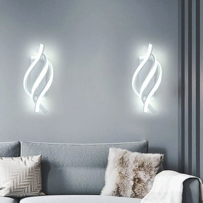 Applique LED Blanche en spirale