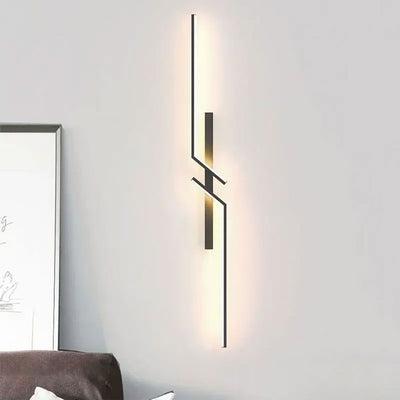 Applique murale design minimaliste en métal noir