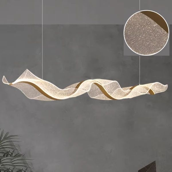 Lustre architectural domaine prestige éclairage verre salon moderne.