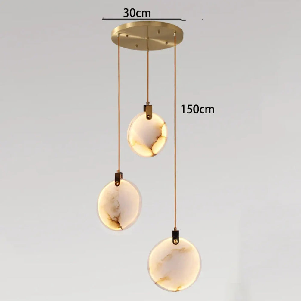 Lustre Albatre Disque Dore Cascade Prestige