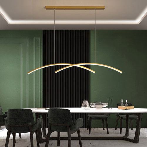 Lustre Salon Moderne Arc de Cercle LED