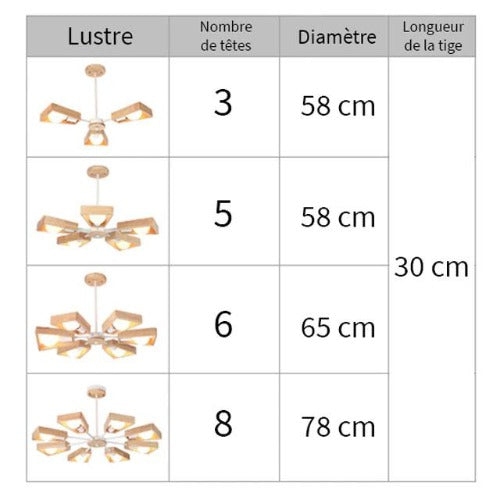 Nordic Wood Chandelier