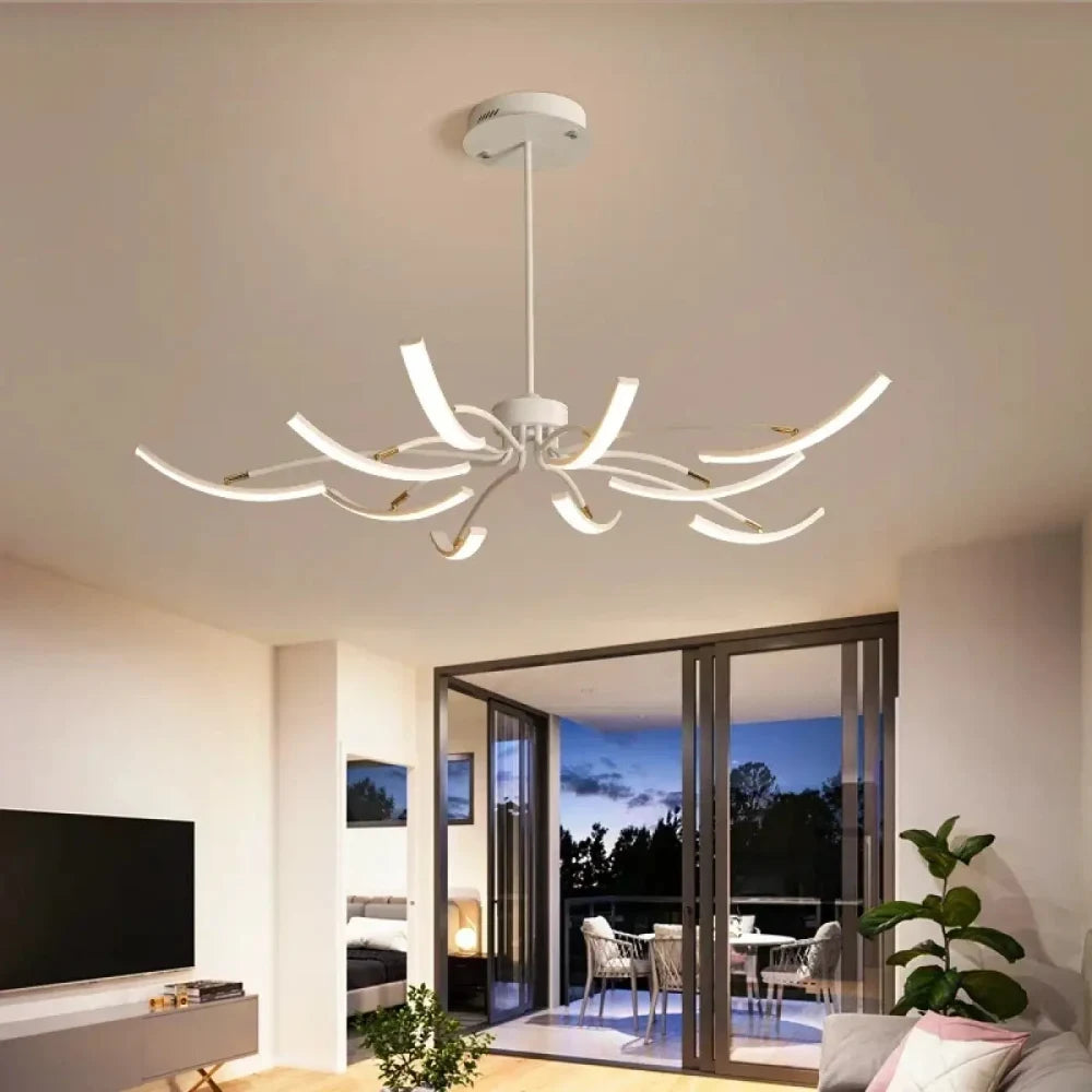 Lustre Led Bras Torsades Noir Design