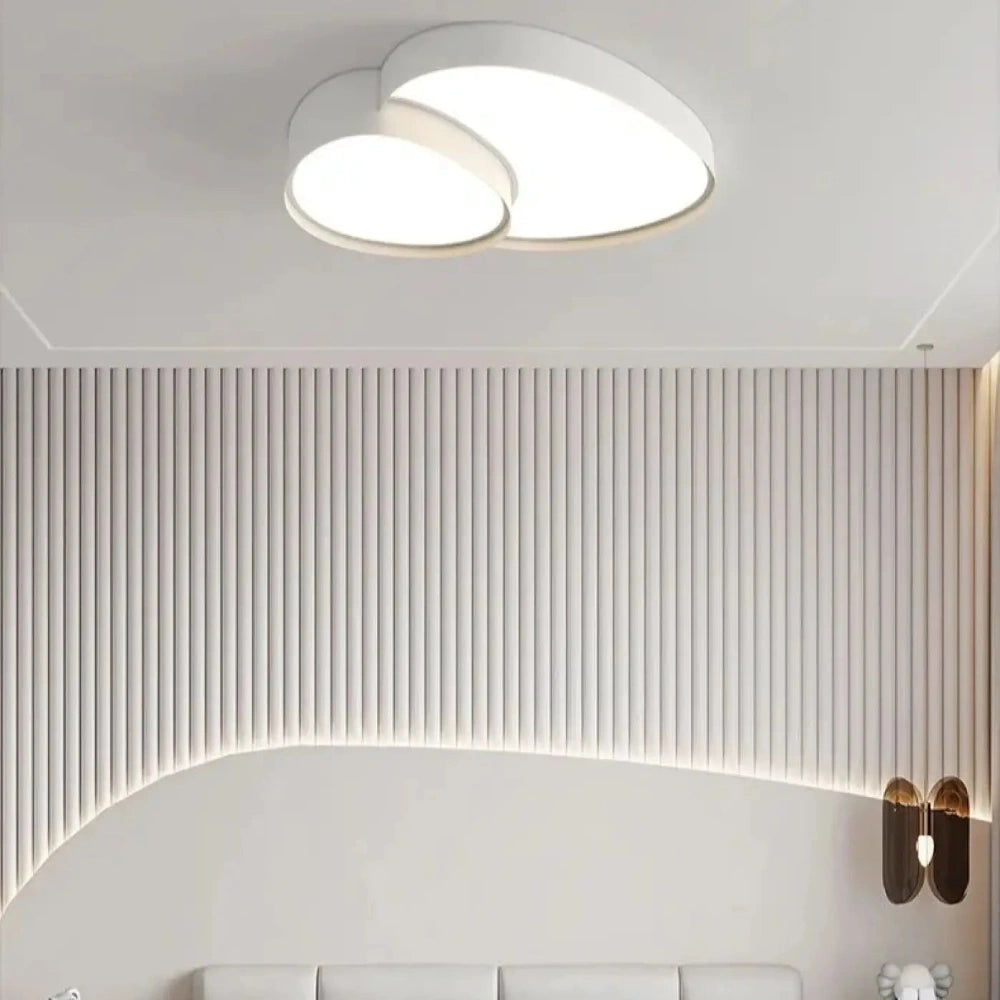 Lustre Led Organique Noir Moderne