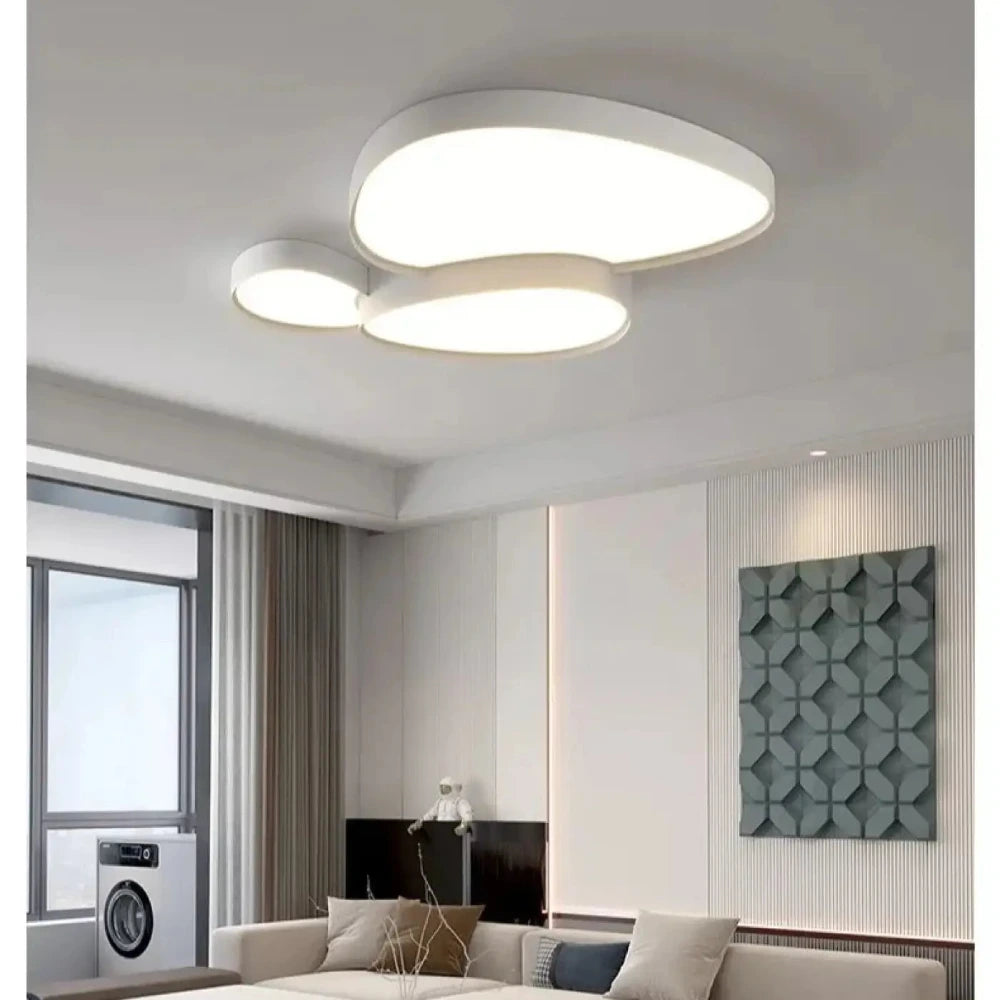 Lustre Led Organique Noir Moderne
