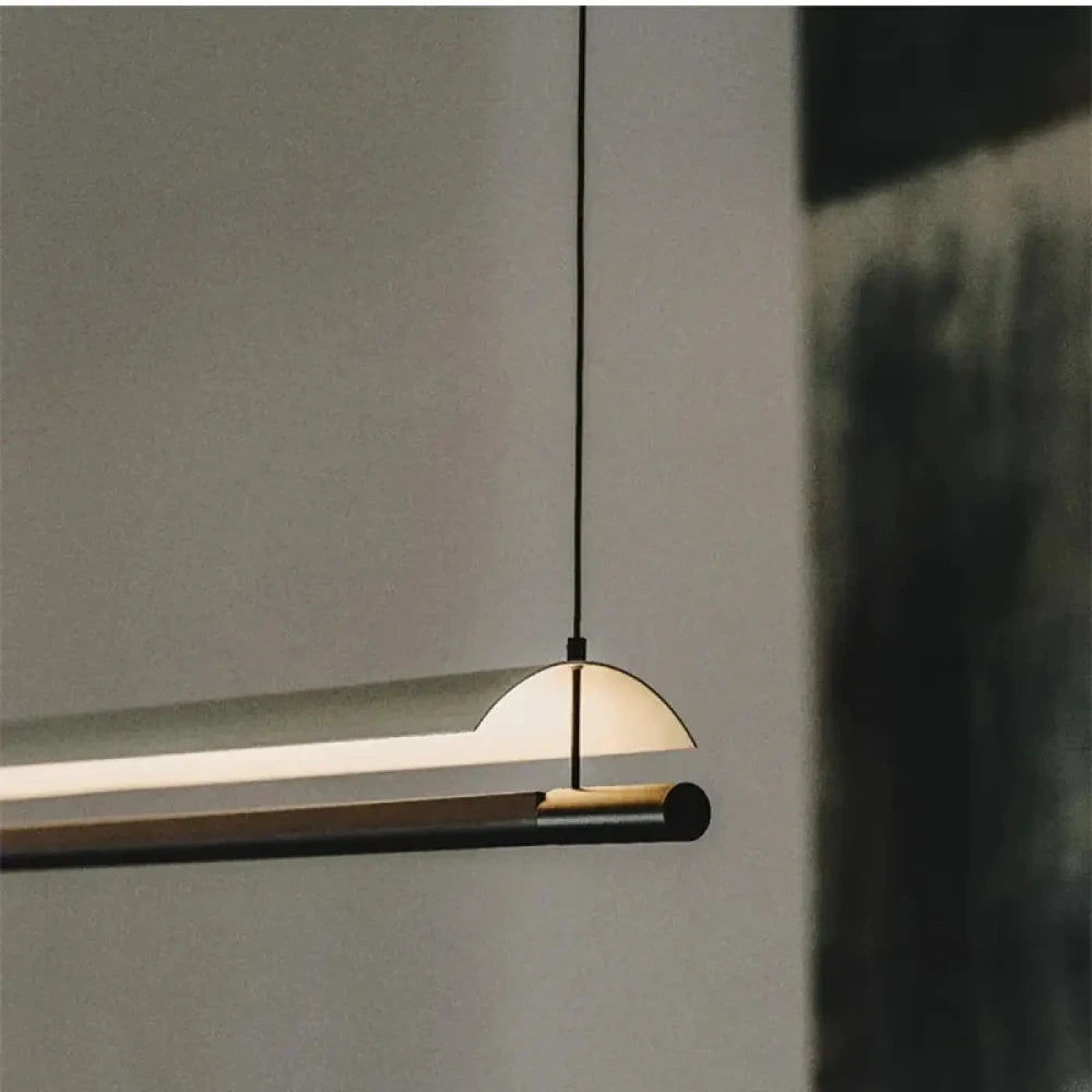 Barre LED double bande blanc salon contemporain 118 cm