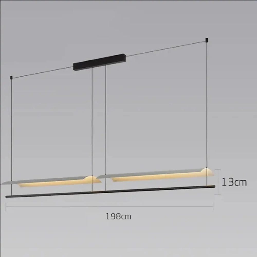 Lustre Lineaire Salon Double Bande