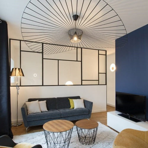 Lustre salon moderne contemporain noir