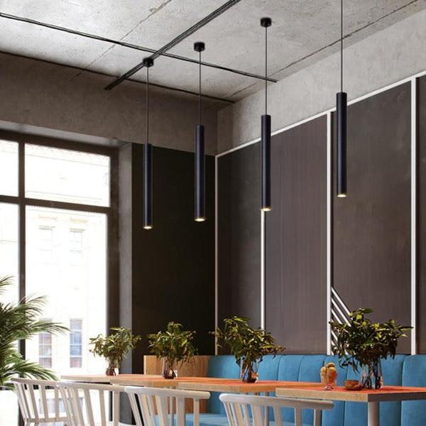 Lustre salon moderne tube original LED éclairage cylindrique créatif