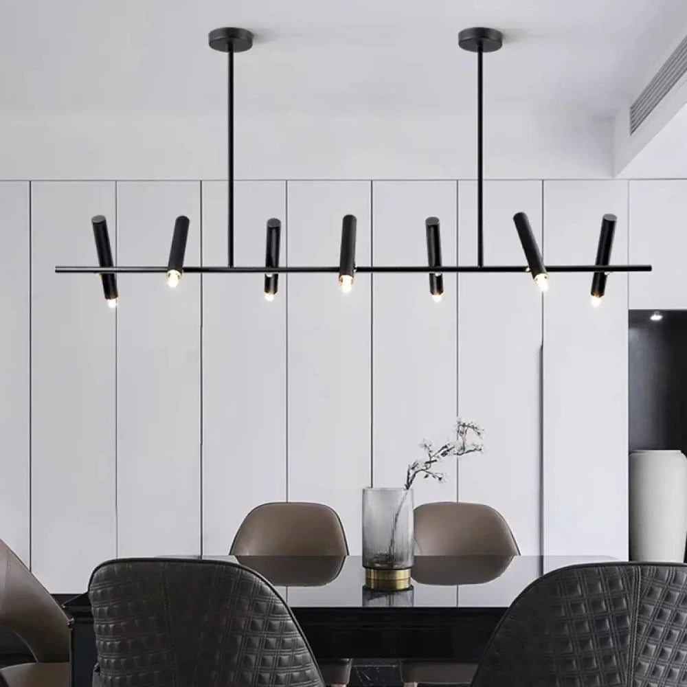 Luminaire cuisine spots LED E14 version 90 cm et 125 cm finition noir doré
