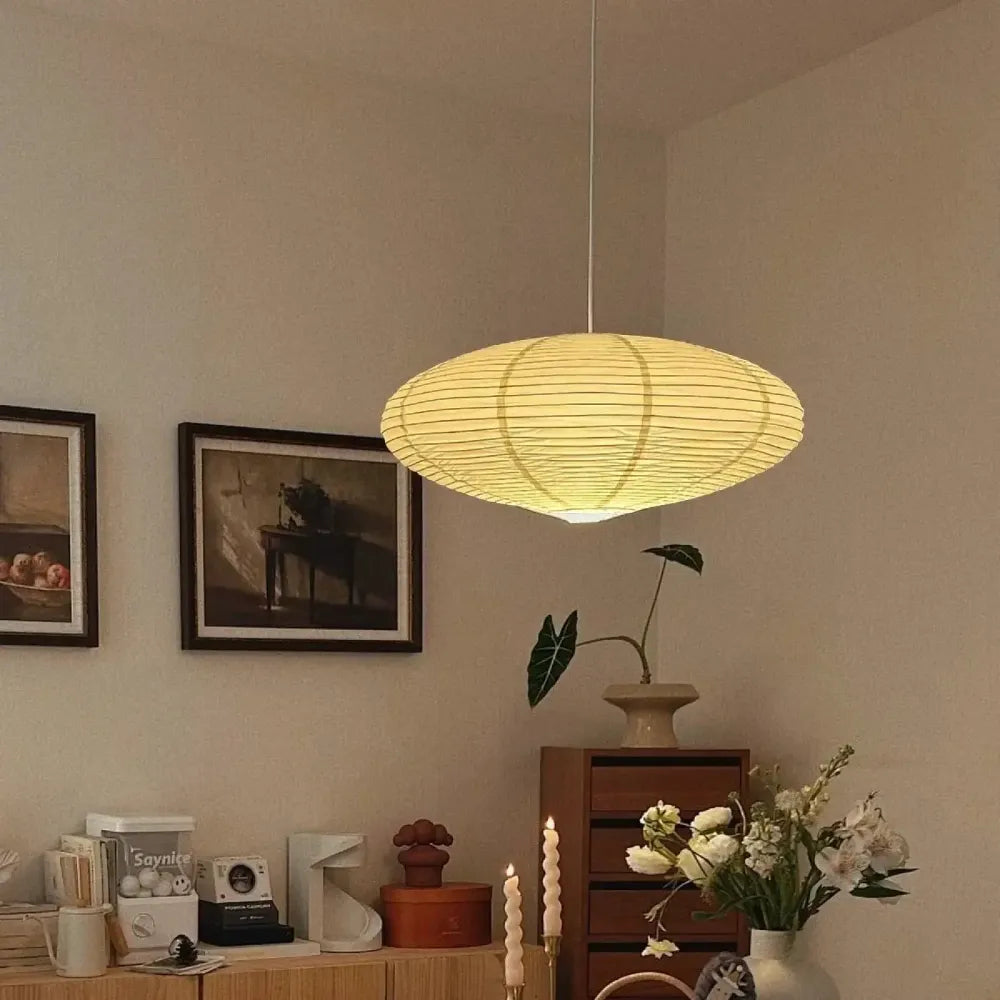 Lustre Papier Washi Ovale Japonais Blanc