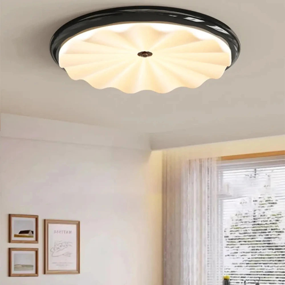 Lustre Plafonnier Fleur Blanc Led Moderne