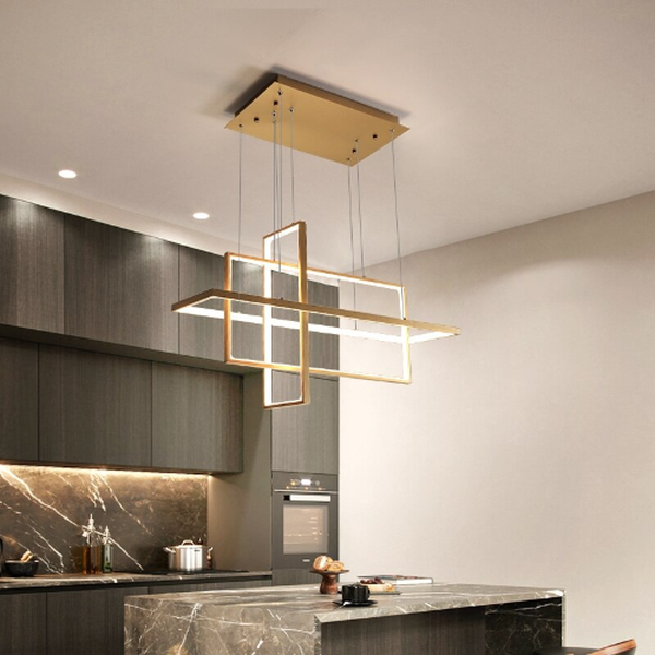 Suspension lustre moderne salon barre LED éclairage linéaire design