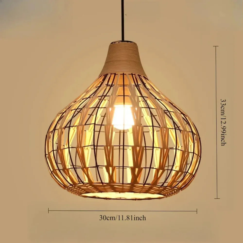 Lustre Salon Carafe Bambou Metal Artisanal