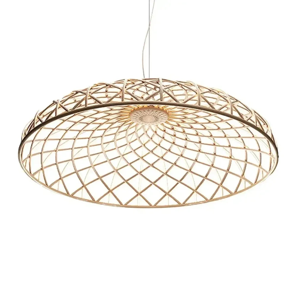 Lustre Salon Dome Metal Grillage Moderne