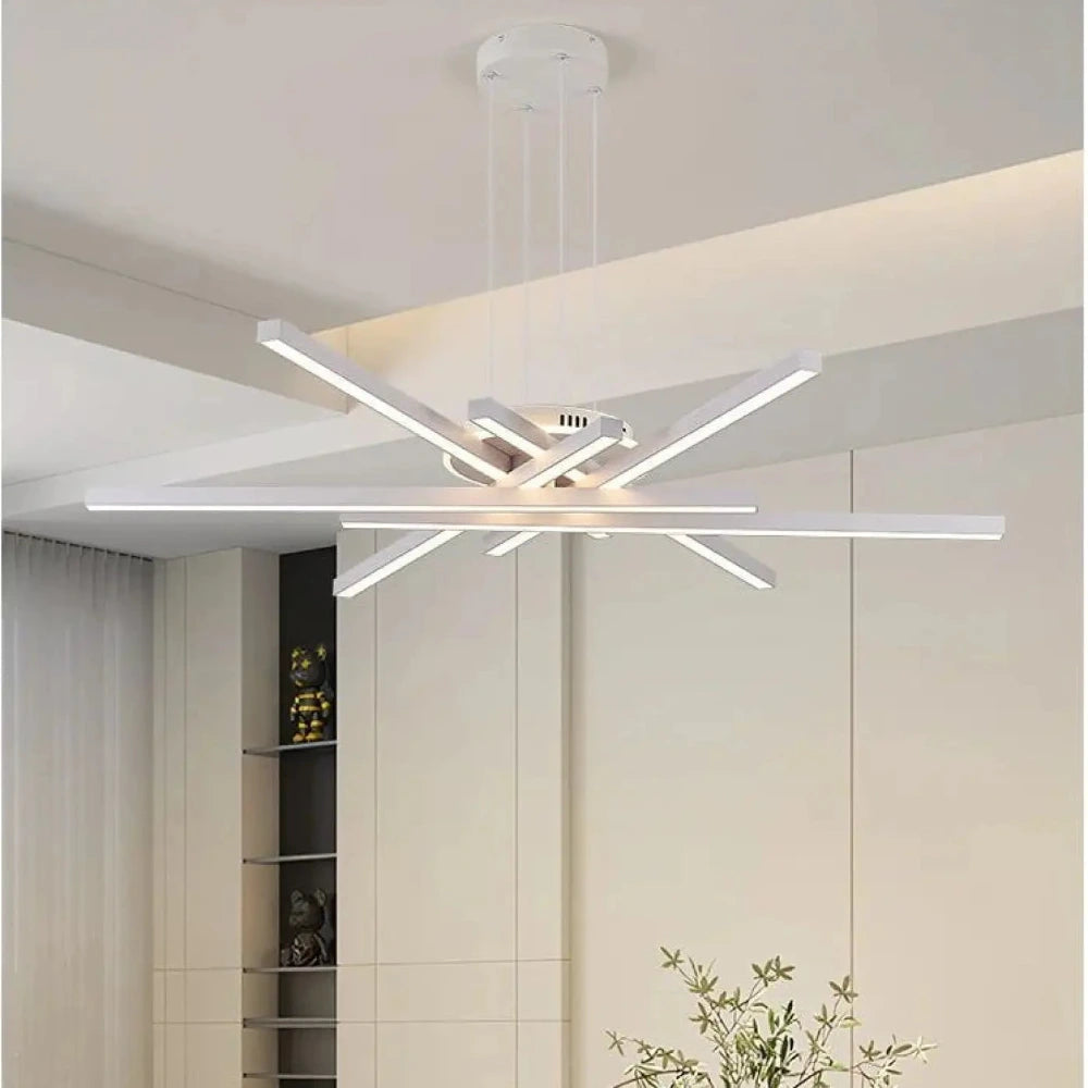Lustre Salon Étoile LED Noir Contemporain