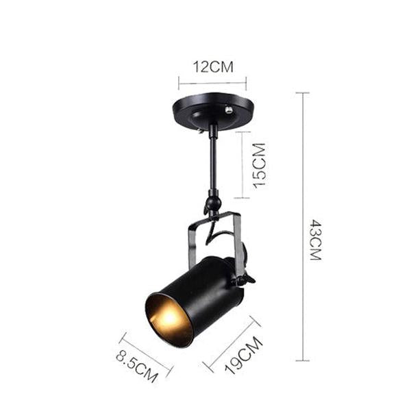 Lustre Salon Industriel spot noir