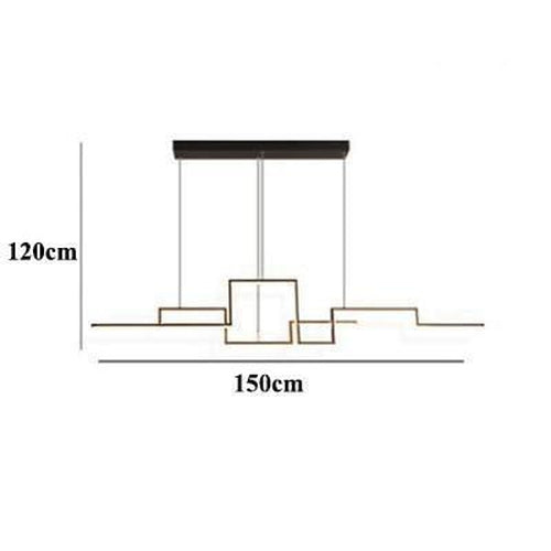 Lustre Salon Moderne Barre LED