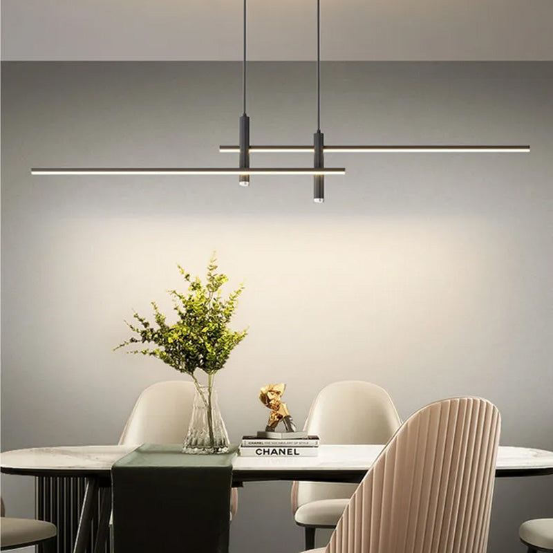 Lustre salon moderne noir ou or