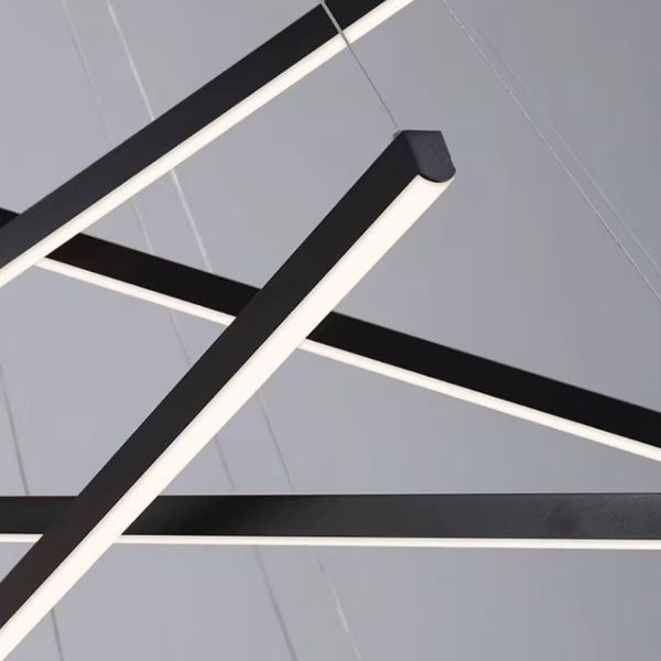 Éclairage suspendu salon tendance gradable onyx poli moderniste.