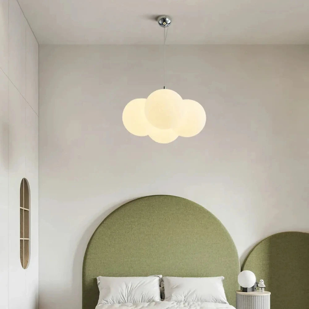 Lustre Salon Nuage Bulles Blanc Moderne