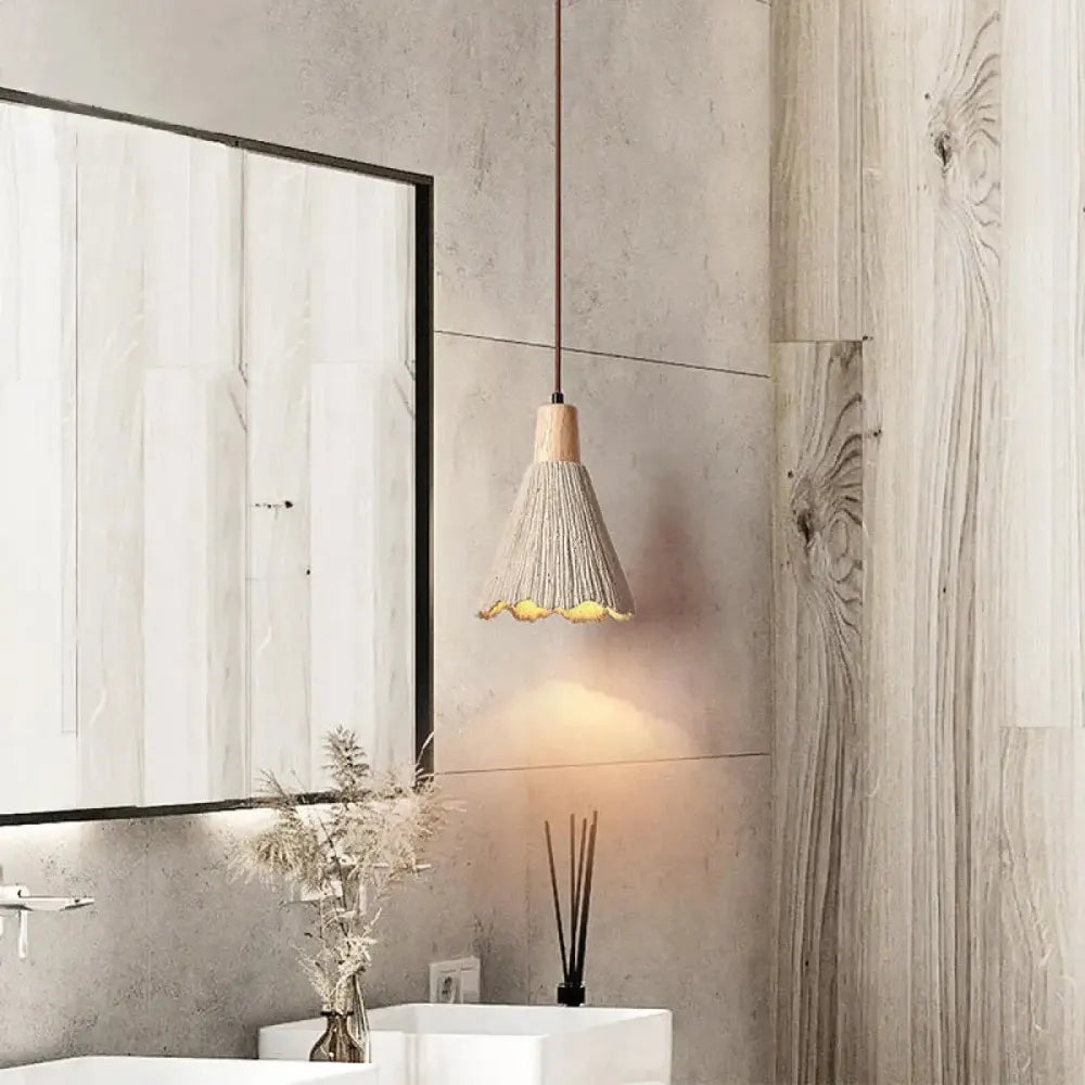 Lustre Suspension Cone Texture Mineral Bois