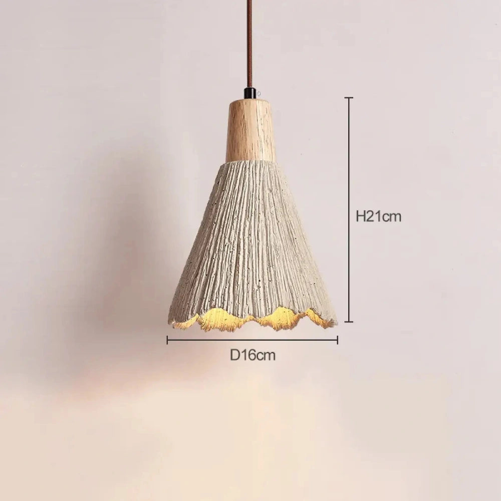Lustre Suspension Cone Texture Mineral Bois