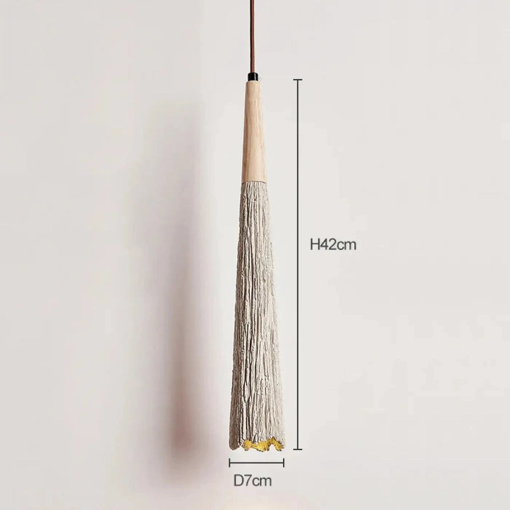 Lustre Suspension Cone Texture Mineral Bois
