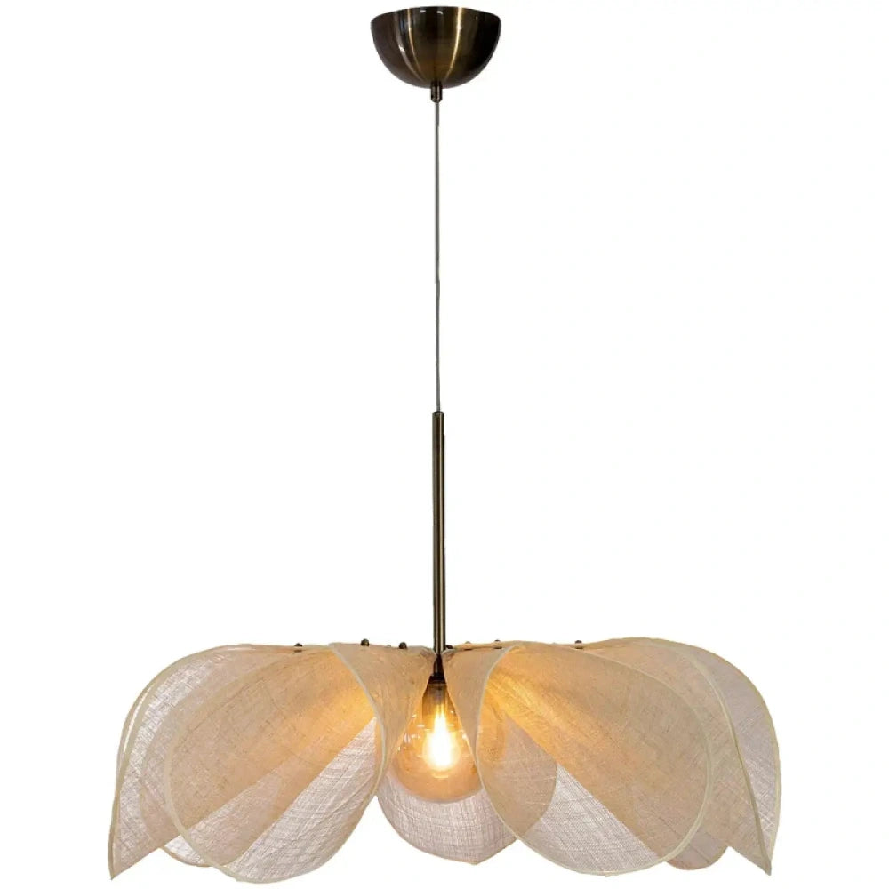Lustre Suspension Organza Petale Ivoire Boheme