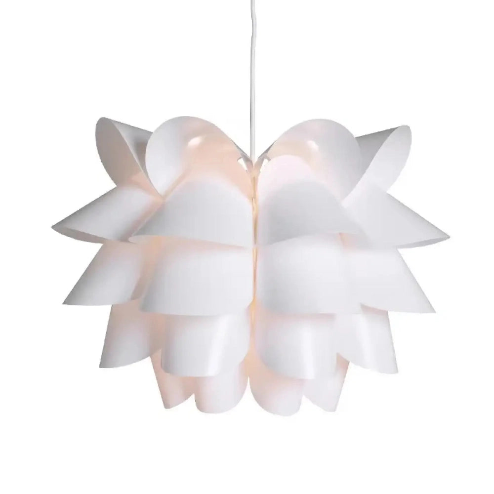 Lustre Suspension Pivoine Petales Blanc Moderne