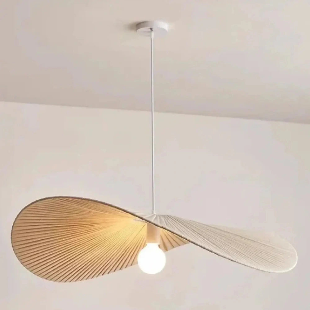 Lustre Suspension Rotin Ondule Naturel