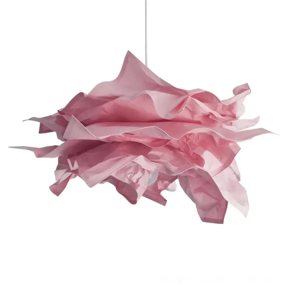 Lustre Suspension Turquoise Papier Froisse Design