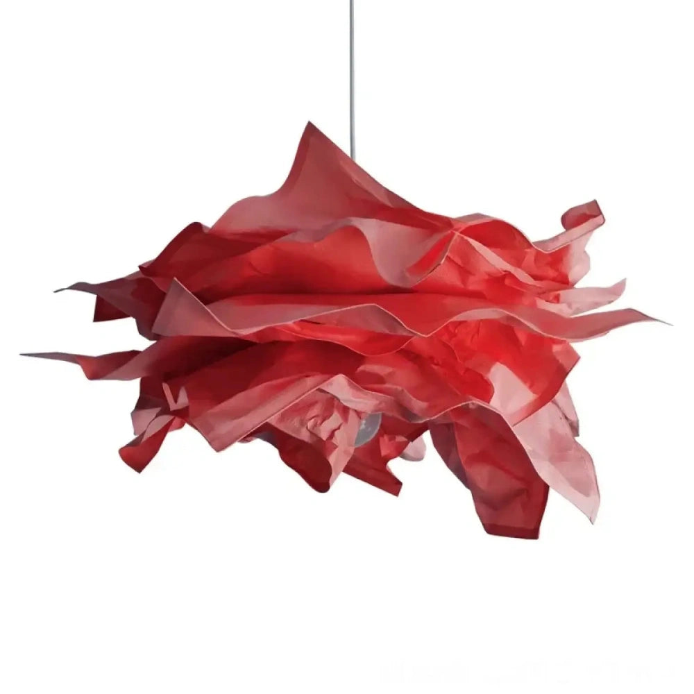 Lustre Suspension Turquoise Papier Froisse Design