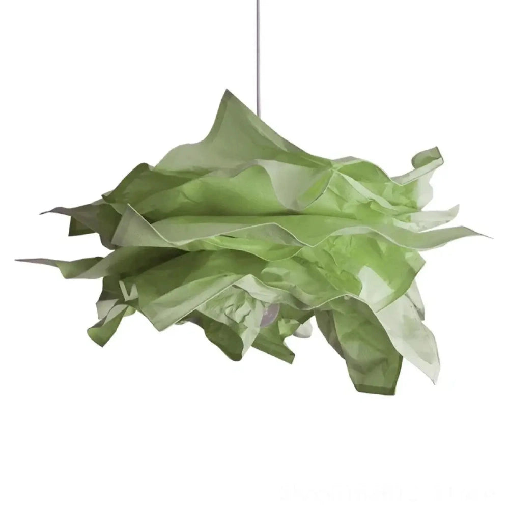 Lustre Suspension Turquoise Papier Froisse Design