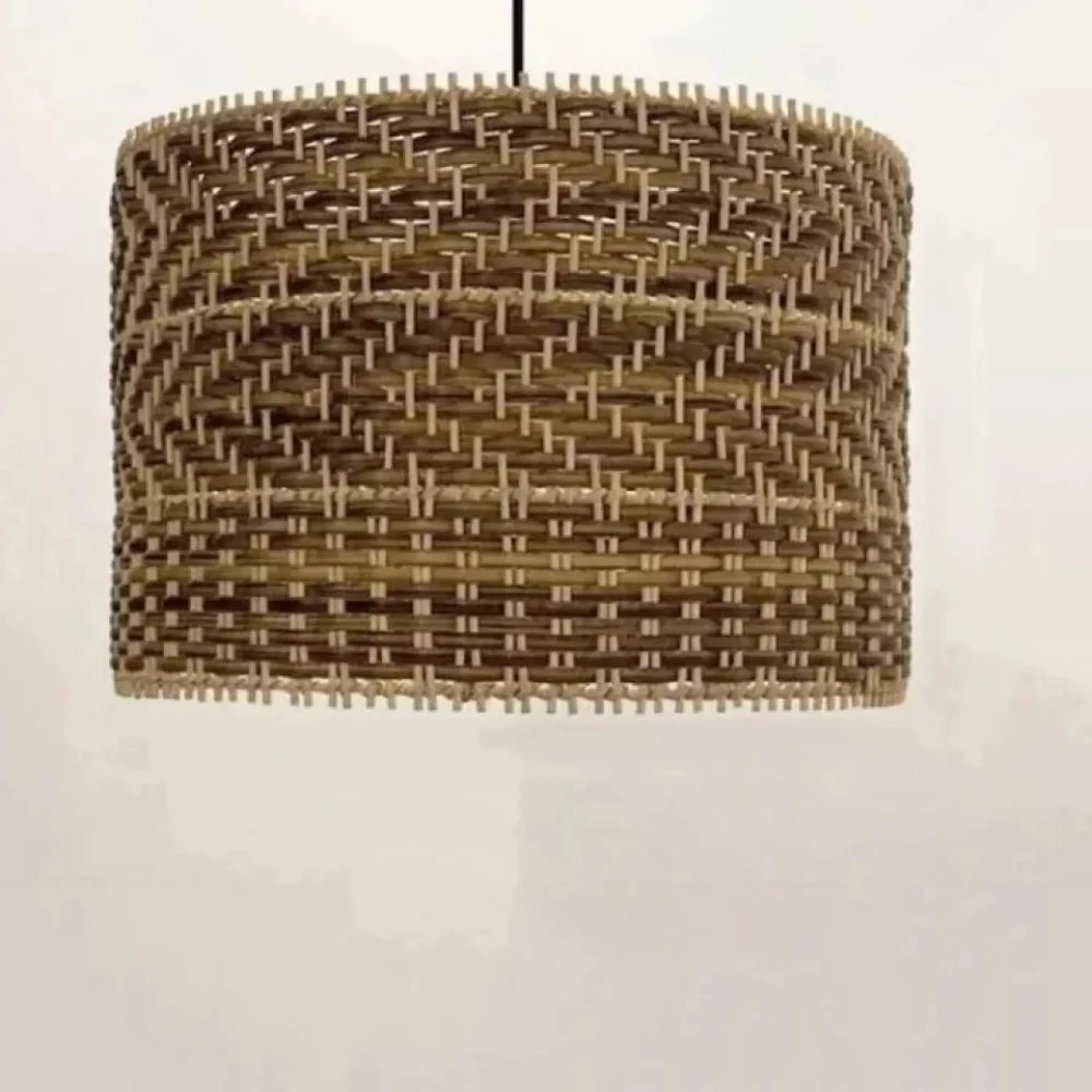 Lustre Suspension Zebre Osier Tresse Bicolore
