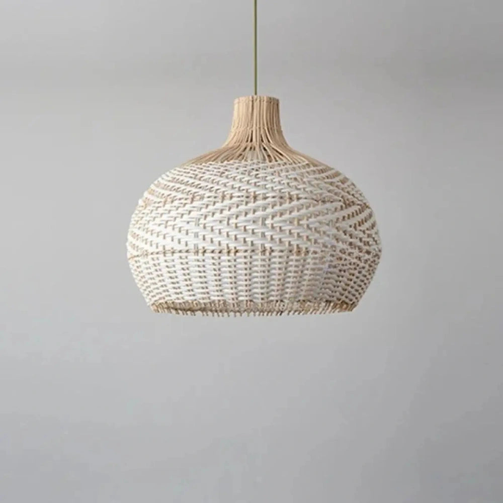 Lustre Suspension Zebre Osier Tresse Bicolore