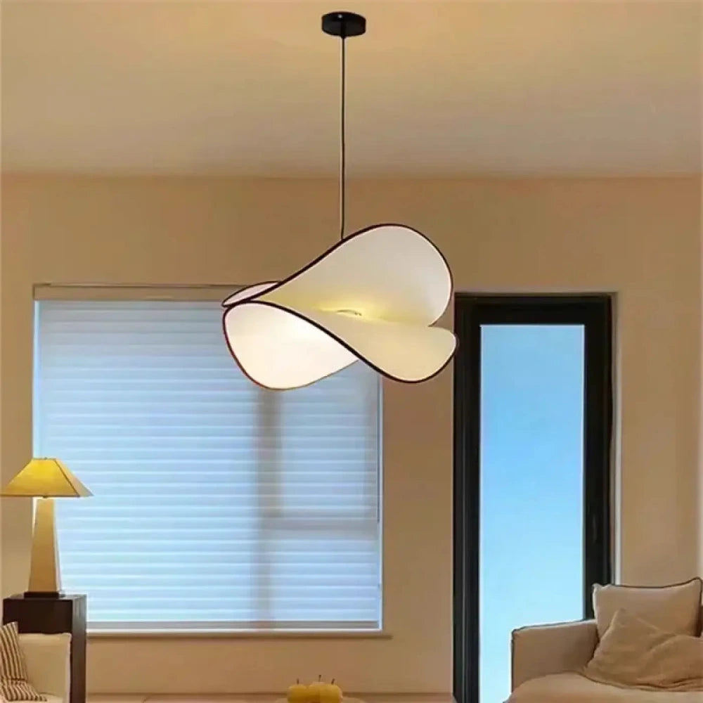 Lustre Tissu Infini Blanc Noir Design