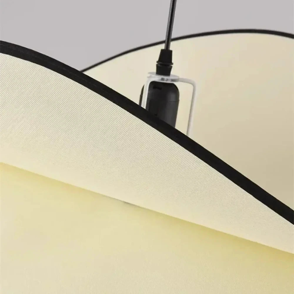 Lustre Tissu Infini Blanc Noir Design