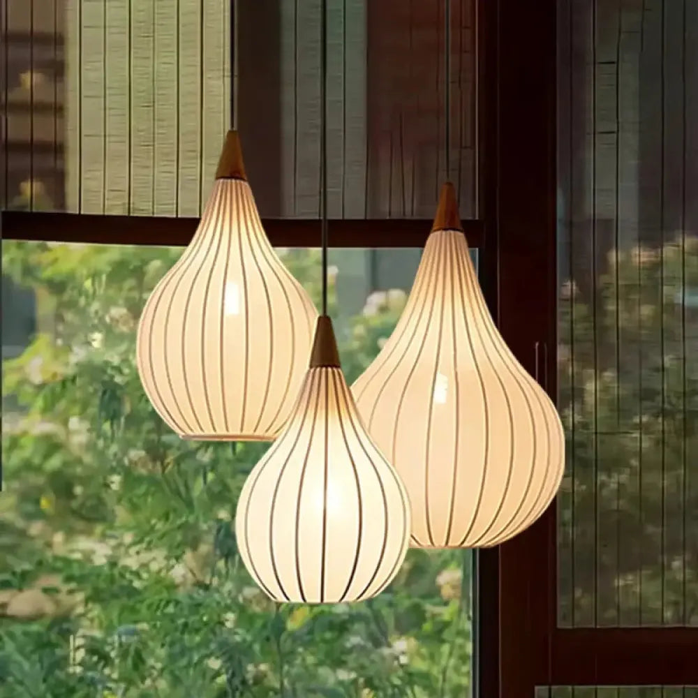 Lustre tissu blanc forme poire style japonais