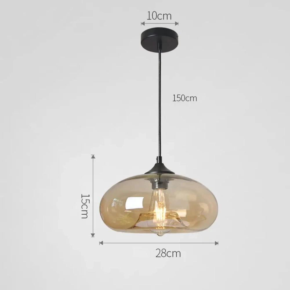 Lustre Verre Bulle Colore Retro Souffle