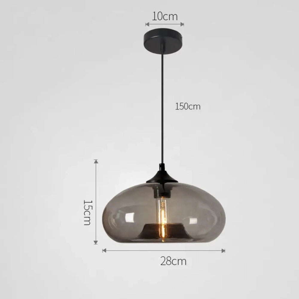 Lustre Verre Bulle Colore Retro Souffle