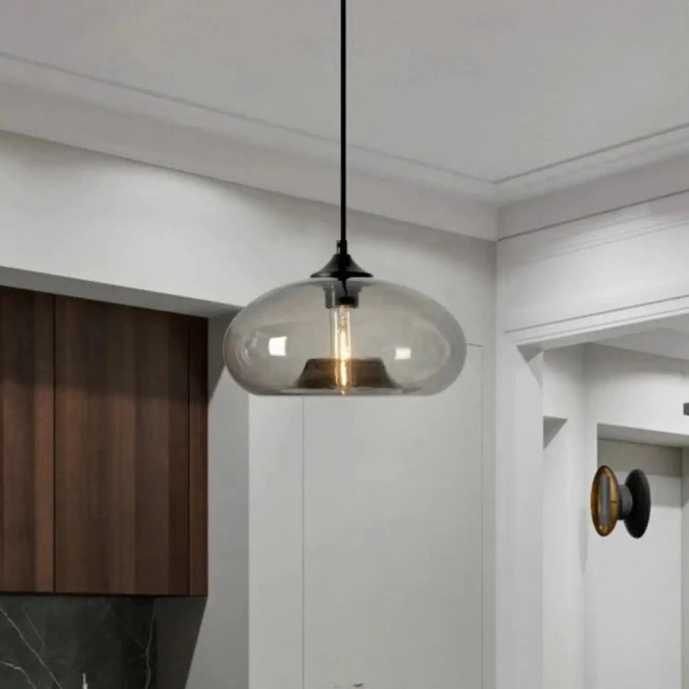 Lustre Verre Bulle Colore Retro Souffle