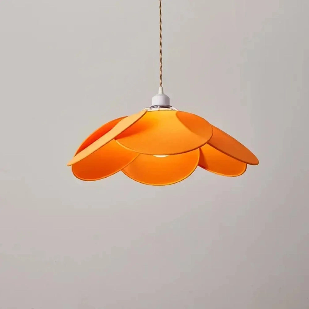Lustre Verre Petale Ambre Organique Design