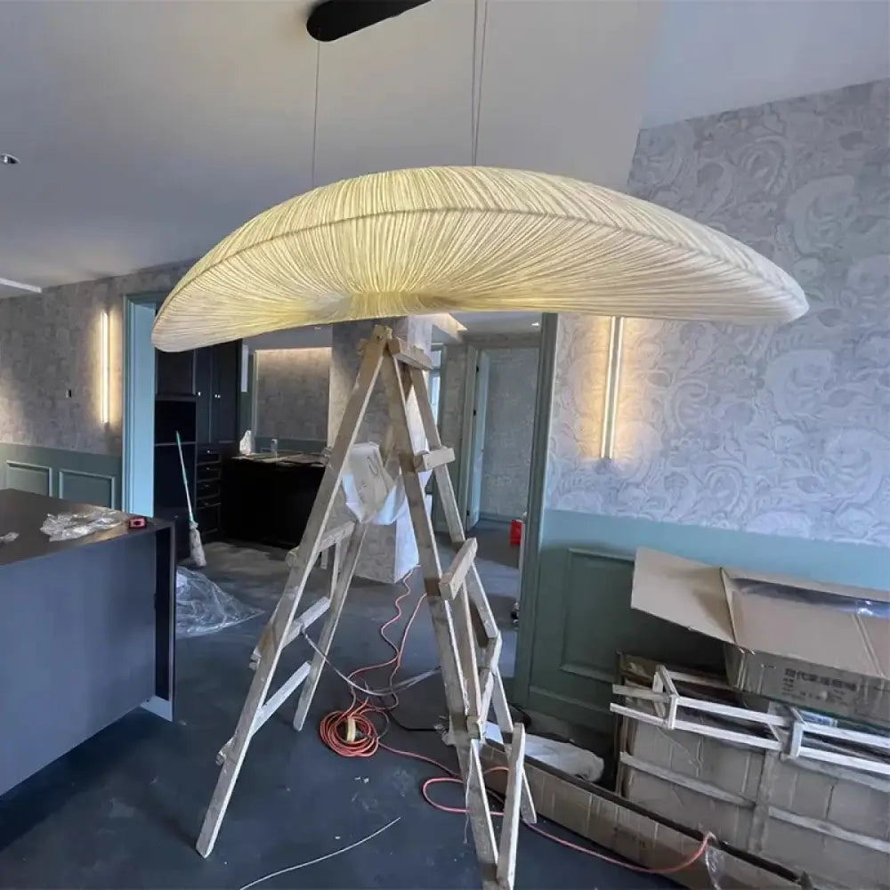 Lustre Voile Tissu Ovale Ivoire Naturel