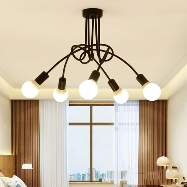 Lustre simple design épuré éclairage minimaliste moderne authentique raffiné