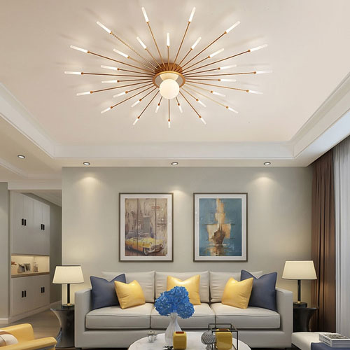 Plafonnier Moderne Grand et Lumineux