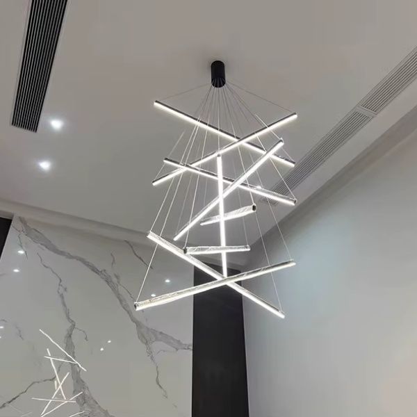 Suspension design salon contemporain dimmable graphite texturé raffiné.