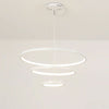 Lustre salon moderne LED trois cercles blancs
